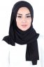 Sigrid - Schwarz Baumwolle Hijab - Ayse Turban