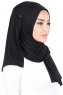Sigrid - Schwarz Baumwolle Hijab - Ayse Turban