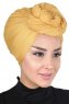 Sigrid - Senf Baumwolle Hijab - Ayse Turban
