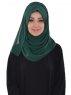 Evelina - Dunkelgrün Praktisch Hijab - Ayse Turban