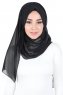 Joline - Schwarz Premium Chiffon Hijab
