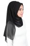 Joline - Schwarz Premium Chiffon Hijab