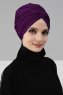 Fiona - Lila Baumwolle Turban - Ayse Turban
