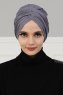 Fiona - Grau Baumwolle Turban - Ayse Turban