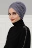 Fiona - Grau Baumwolle Turban - Ayse Turban