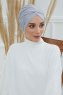 Fiona - Hellgrau Baumwolle Turban