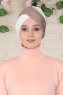 Fiona - Dunkeltaupe & Creme Baumwolle Turban
