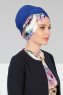 Fiona - Blau Nature Baumwolle Turban