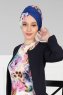 Fiona - Blau Nature Baumwolle Turban