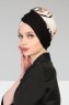 Fiona - Black Elegant Baumwolle Turban