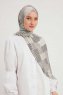 Nurgul - Hellgrau Gemustert Hijab