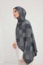 Nurgul - Navy Blau Gemustert Hijab
