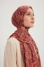 Gulya - Ziegelrot Gemustert Hijab