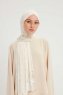 Fadime - Pearl White Gemustert Hijab