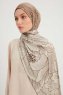 Fadime - Hellbraun Gemustert Hijab