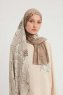 Fadime - Hellbraun Gemustert Hijab