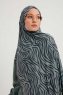 Hafiz - Navy Blau Gemustert Hijab