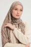 Hafiz - Hellbraun Gemustert Hijab