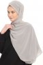 Chiffon Hijab - Grau