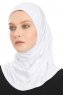 Yazmin - Weiß Amira Hijab Kopftuch Ready To Wear