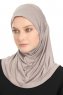 Yazmin - Hellbraun Amira Hijab Kopftuch Ready To Wear