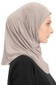 Yazmin - Hellbraun Amira Hijab Kopftuch Ready To Wear
