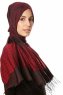 Alev - Bordeaux Gemustert Hijab