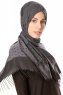 Alev - Schwarz Gemustert Hijab