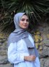 Alida - Grau Baumwolle Hijab - Mirach