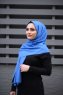 Alida Indigo Bomull Sjal Hijab Mirach 110020b