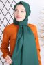 Alida - Dunkelgrün Baumwolle Hijab - Mirach