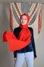 Alida - Rot Baumwolle Hijab - Mirach