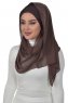 Alva - Braun Praktisch Hijab & Untertuch