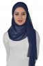 Alva - Navy Blau Praktisch Hijab & Untertuch