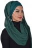 Alva - Dunkelgrün Praktisch Hijab & Untertuch