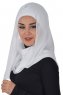 Alva - Weiß Praktisch Hijab & Untertuch