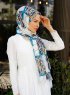 Amapola - Petrol Gemustertes Hijab - Sal Evi
