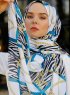 Amapola - Petrol Gemustertes Hijab - Sal Evi