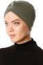Arwa - Khaki Crepe Chiffon Turban - Sehr-i Sal