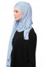 Asya - Hellblau Praktisch Viscose Hijab