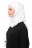 Asya - Weiß Praktisch Viscose Hijab