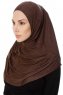 Ava - Braun One-Piece Al Amira Hijab - Ecardin