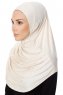 Ava - Leichte Beige One-Piece Al Amira Hijab - Ecardin