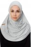 Ava - Hellgrau One-Piece Al Amira Hijab - Ecardin