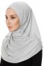 Ava - Hellgrau One-Piece Al Amira Hijab - Ecardin