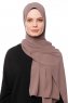 Aylin - Taupe Medine Silk Hijab - Gülsoy
