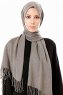 Aysel - Grau Pashmina Hijab - Gülsoy
