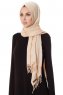 Aysel - Leichte Beige Pashmina Hijab - Gülsoy