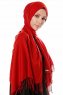 Aysel - Rot Pashmina Hijab - Gülsoy