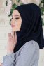 Wilda - Navy Blau Baumwolle Hijab